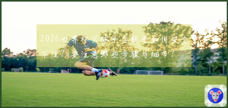 2026世界杯买球平台新手如何安全下注？要注意哪些步骤与细节？